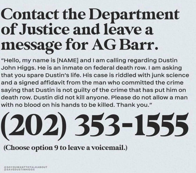 Contact the DOJ and leave a message for AG Barr. Dial (202) 353-1555 and choose option 9 to leave a voicemail.